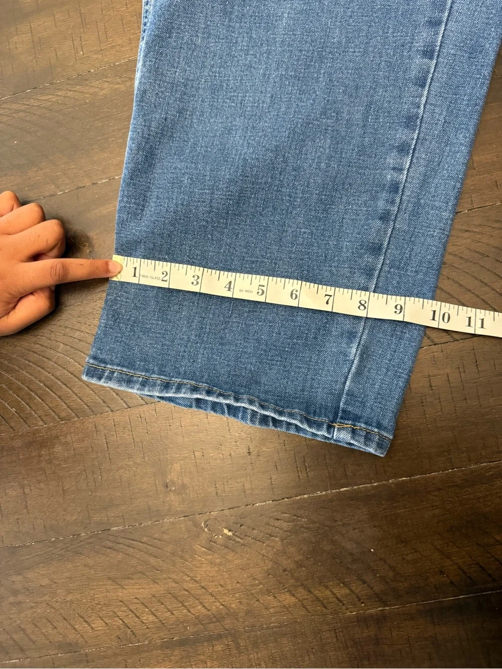 Banana Republic High Rise Straight Fit Dark Wash Women Capri Style Jeans 32x25.